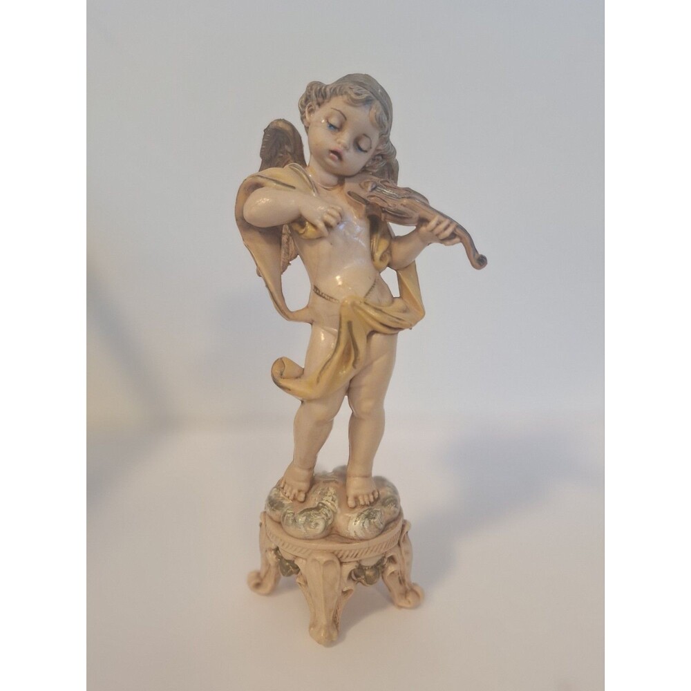 Fontanini Italy Depose Nativity Figure Angel Playing Violin 6" Tall